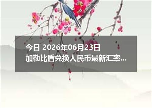 今日 2026年06月23日 加勒比盾兑换人民币最新汇率行情