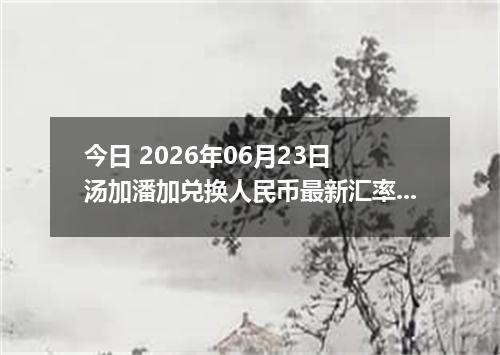 今日 2026年06月23日 汤加潘加兑换人民币最新汇率行情