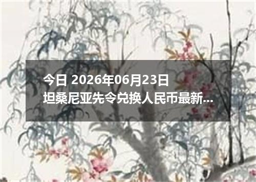 今日 2026年06月23日 坦桑尼亚先令兑换人民币最新汇率行情