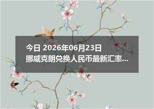 今日 2026年06月23日 挪威克朗兑换人民币最新汇率行情