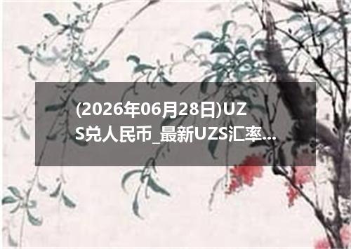 (2026年06月28日)UZS兑人民币_最新UZS汇率行情走势