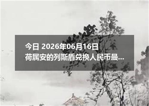 今日 2026年06月16日 荷属安的列斯盾兑换人民币最新汇率行情